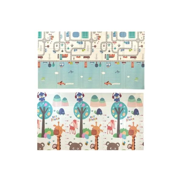 Tapete Infantil De Atividades Recreio 150x200cm - Jolitex - Cidade E Floresta