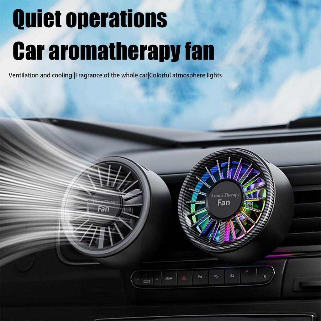 Ventilador De Ventilação Do Carro USB Para Dispositivo Refrigerador Portátil Com Luz Colorida Perfume Decoração lameintb