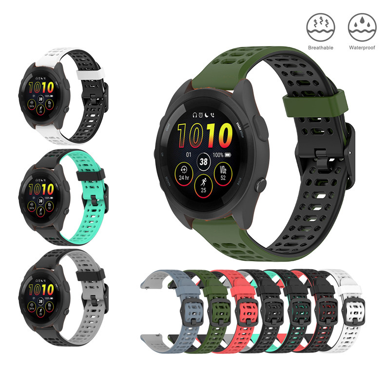 Pulseira De Silicone Esportiva De 20mm 22mm Para Garmin Forerunner 570/970/170/70/165/265/255/245/55/158 Acessórios De R