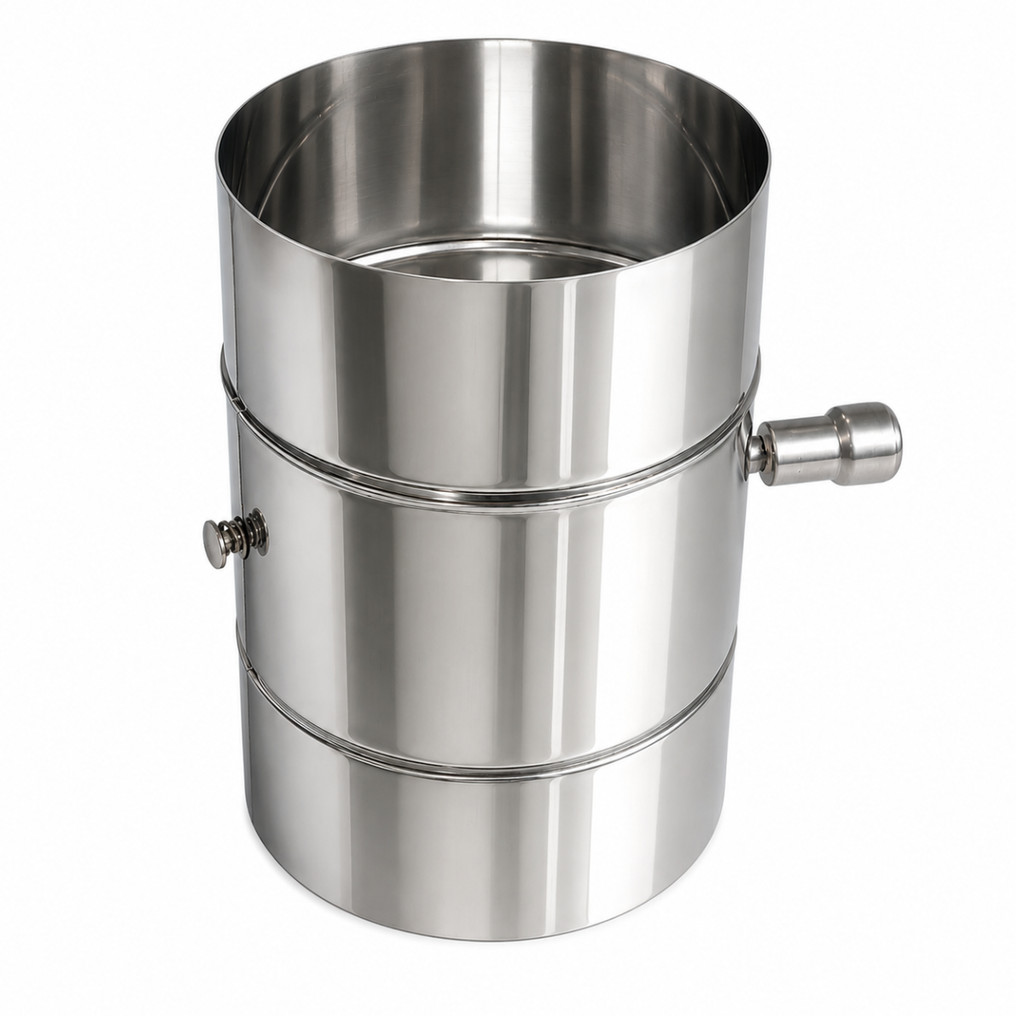 Registro Damper 8 Polegadas De Inox 304 Para Forno De Pizza