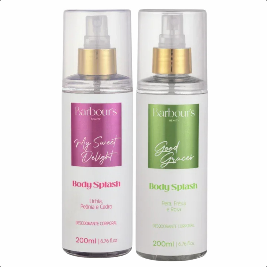 KIT Body Splash Desodorante Corporal Feminino Barbour's Beauty My Sweet Delight + Good Graces
