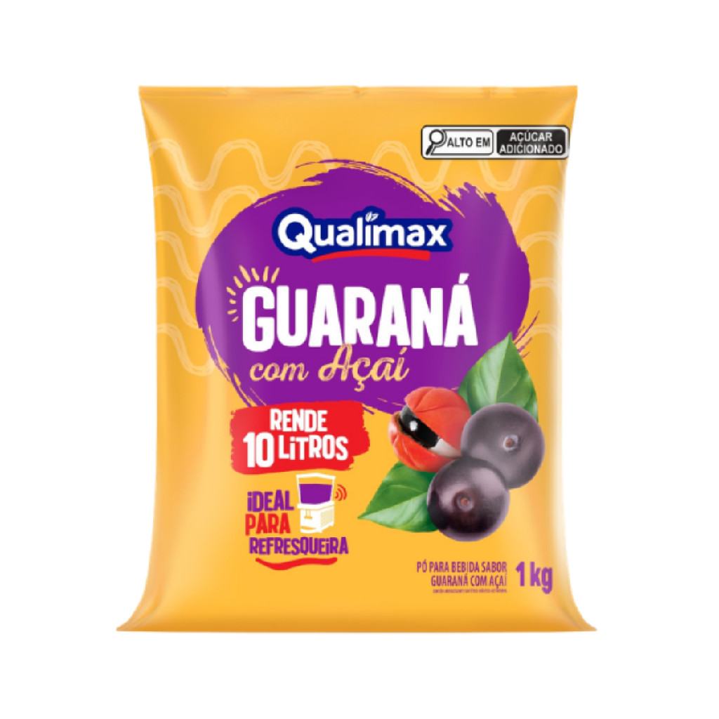 PO PARA REFRESCO SABOR GUARANA COM AÇAI QUALIMAX C/ 1 KG