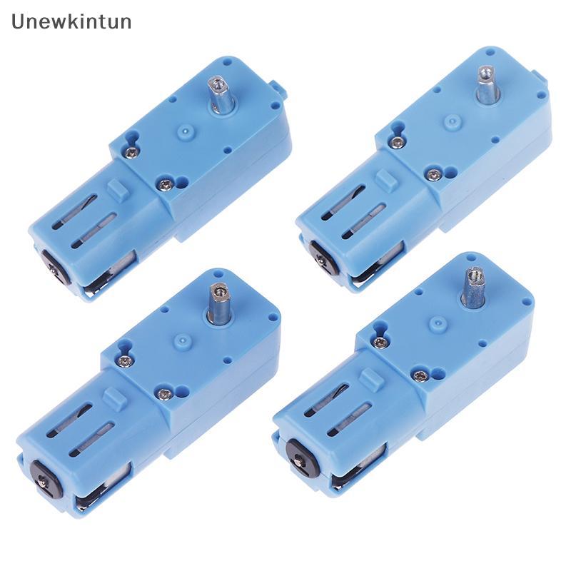 unewkintun DC 3V-6V 1 : 90 Motor De Engrenagem Azul Todo Em Metal/Meio De Eixo Único Robô Redutor De Velocidade De Veícu