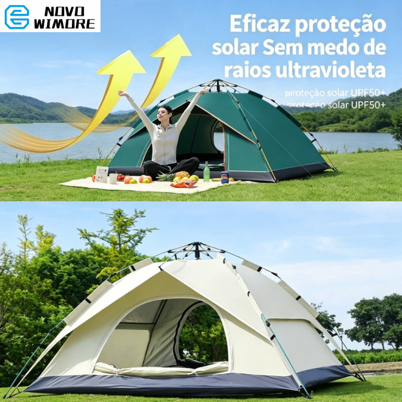 [HWC] Barraca de Acampamento Automática 4-5 Pessoas - Impermeável, Ideal para Camping e Aventura