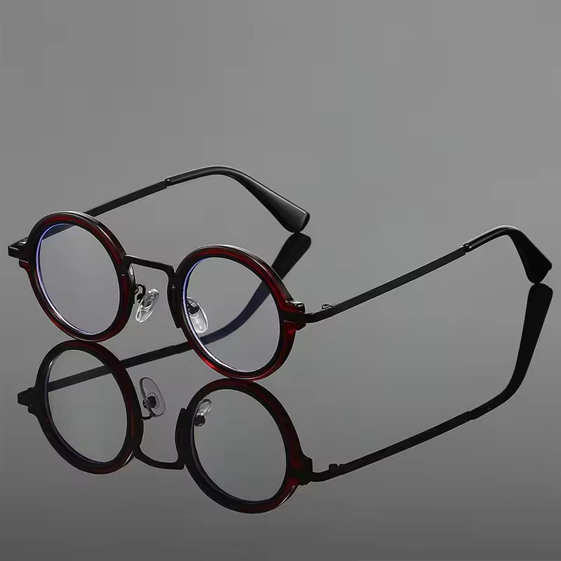 Anti Luz Azul Óculos Redondos Feminino Vintage Armação De Masculino Lentes Ópticas Tendências Óptica