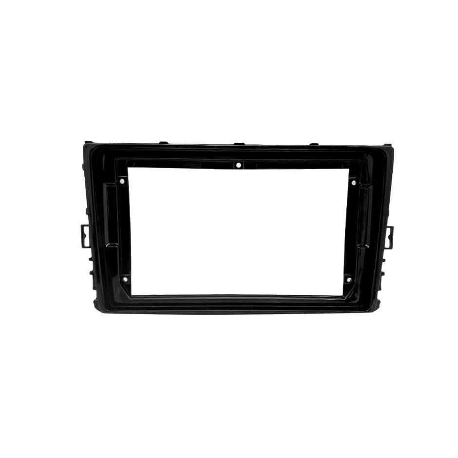 Moldura Fiamon Multimidia 2 Din Preta Volkswagen Polo Virtus Nivus T-Cross Polo Track 2018 a 2026