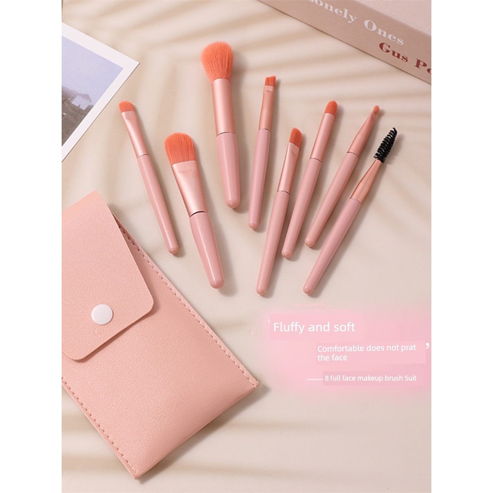 pincel maquiagem kit pincel maquiagem profissional 8 Macaron Mini Conjunto de Pincéis de Maquiagem Portátil Sombra Blush