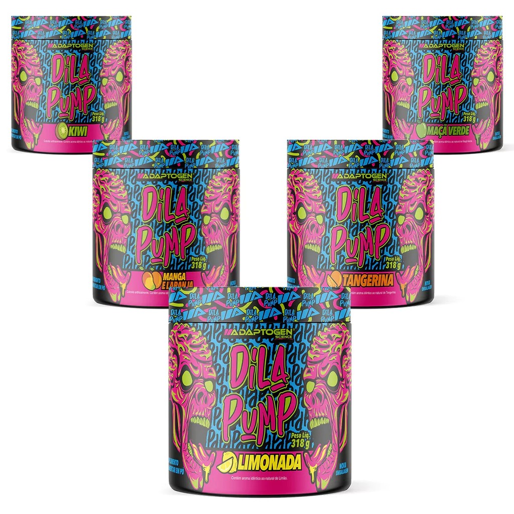 Dila Pump Pré Treino Sem Cafeina 318g Adaptogen Science Vasodilatador