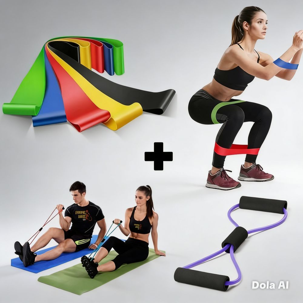 Elástico de Treino Mini Band – Extensor de Tensão para Exercício Funcional e Fisioterapia
