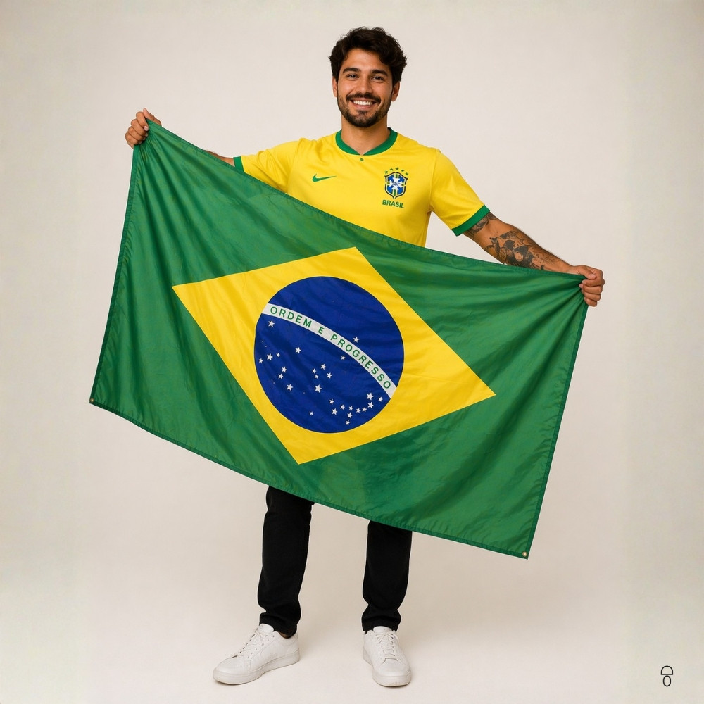 Bandeira do Brasil Copa do Mundo Vários Tamanhos