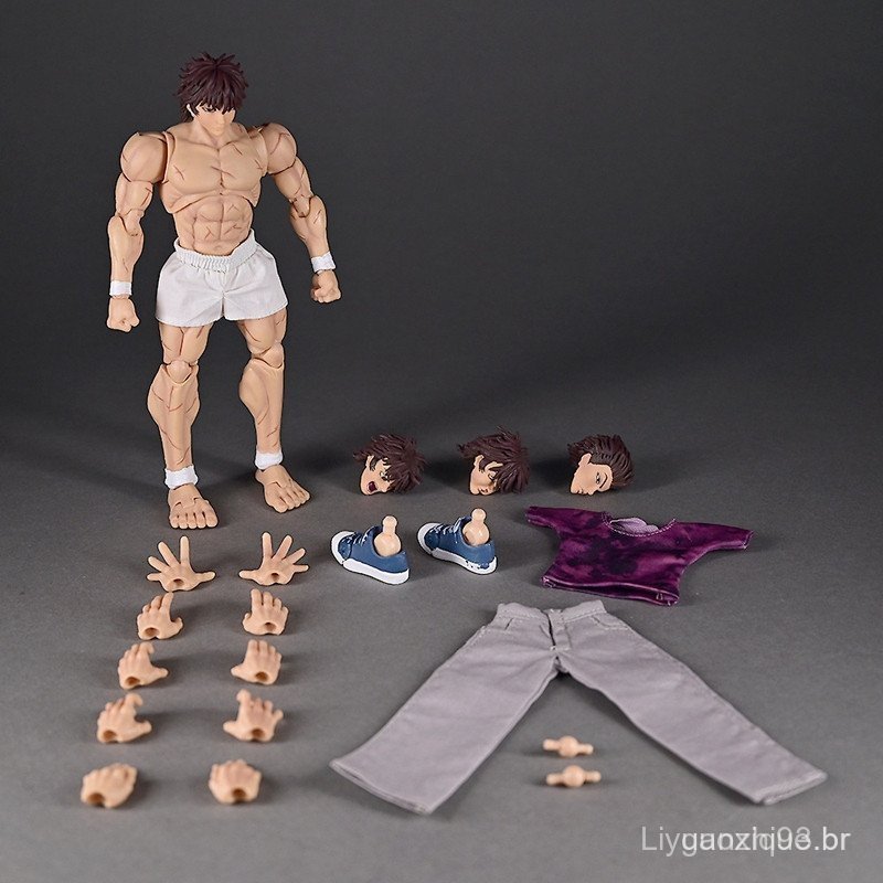 Figura de Anime Baki de 17cm, Naruto em Traje Muscular de Ação Real, Modelo Articulado e Móvel SHF, Colecionável XET5