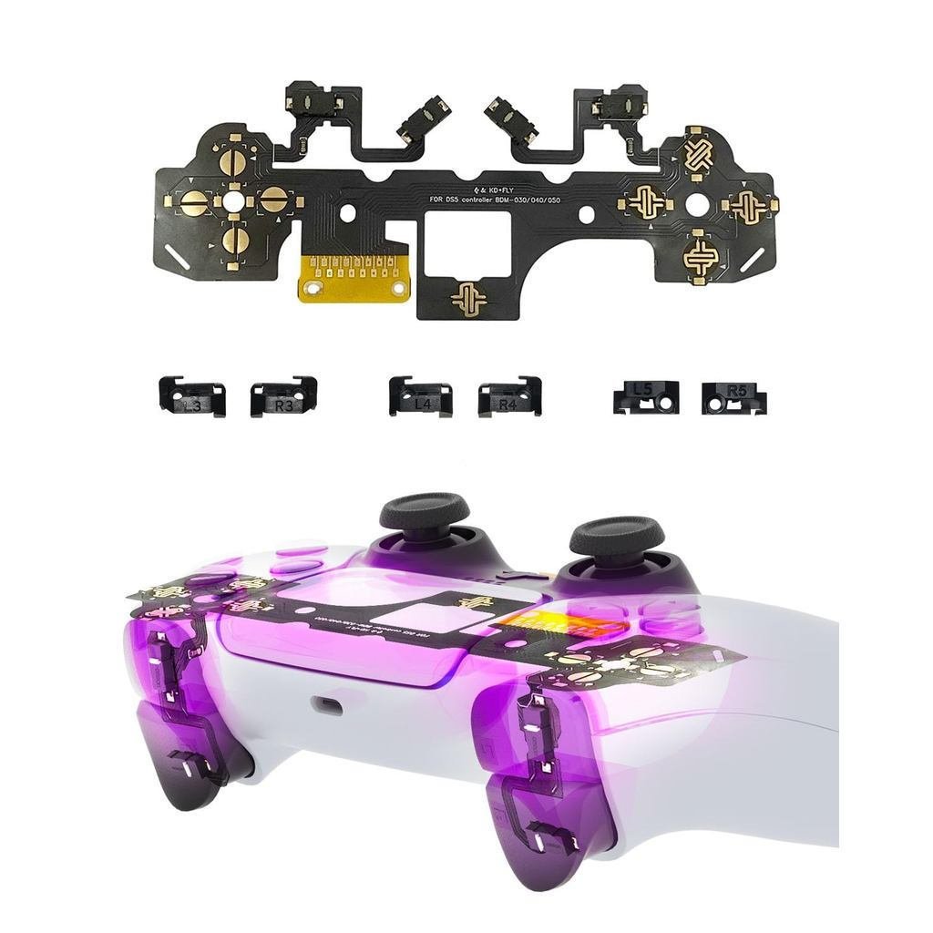Kit Clicky De 4 Botões Com Micro Switch Omron Para Controlador PS5 BDM-030/040/050 – Gatilhos De Clique Do Mouse
