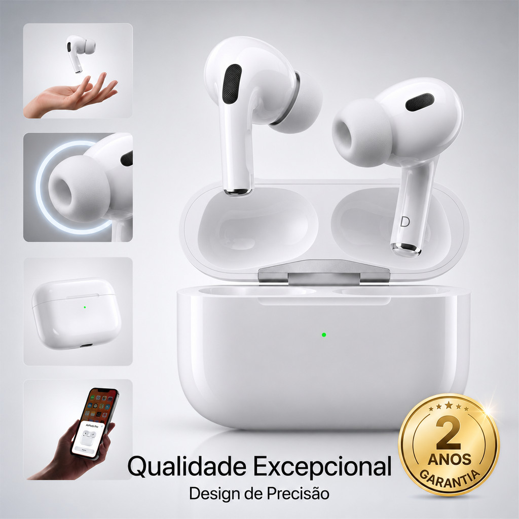 Fone de Ouvido Sem Fio Pro 3 Cancelamento de Ruído Microfone Para Celular Android e iPhone