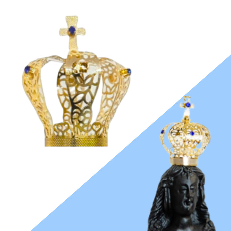 Coroa Folheada Para imagem de Nossa Senhora Aparecida