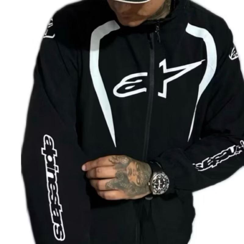 Jaqueta Corta Vento Masculina Estilo Motociclista Com capuz Ziper e Bolso Otima Qualidade