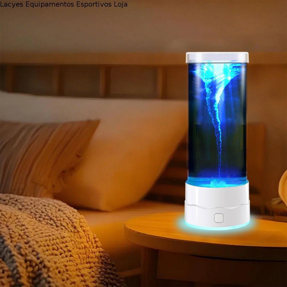 Imagem Luz Relaxante Multicolorida LACYES , Mini Lâmpada USB Tornado Motion Mood , Noturna LED Com Mudança De 7 Cores