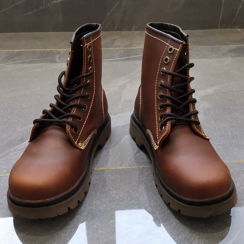 Couro genuíno Retro Martin botas britânicas botas gerais na moda botas de motocicleta de alta qualidade botas de ciclism