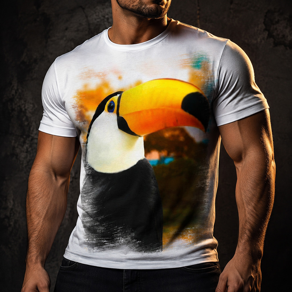 Camisa Camiseta Tucano Pássaro Natureza Ave