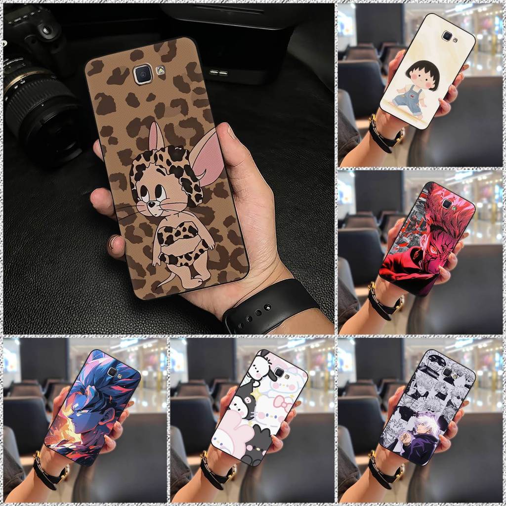 Capa Macia De Envoltório Completo Para Samsung Galaxy J7 Prime/2/2018/ON7 2016/G610F TPU Silicone Graffiti Traseira Prot