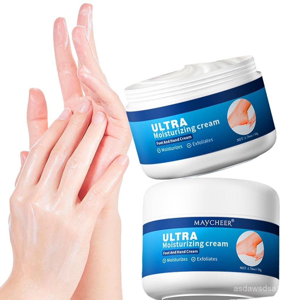 Mãos e Pés - Creme Corporal Ultra Hidratante de 1,7oz para Pele Extremamente Seca, Sem Fragrância e Não Oleoso, com Mant