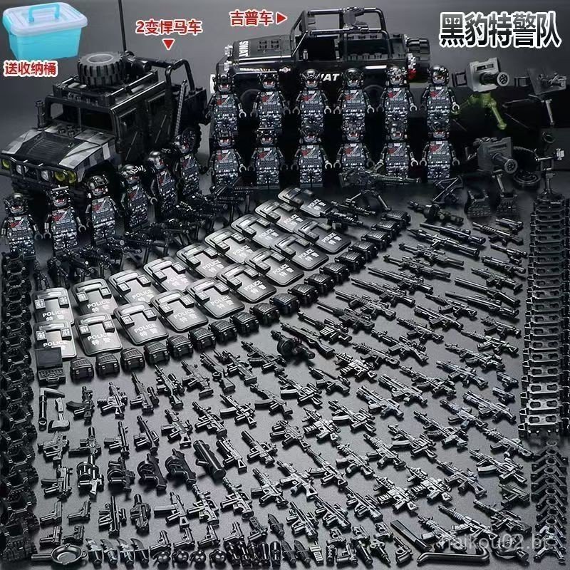 Blocos de montar militares camuflados SWAT forças especiais Alpha deserto, minifiguras militares, blocos de montar, brin