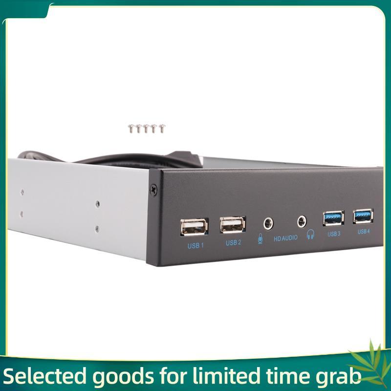 Jerry995.25 Polegadas Desktop Pc Case Painel Frontal Interno Hub Usb 2 Portas 3.0 E 2.0 Com Porta De Áudio Hd Conector D