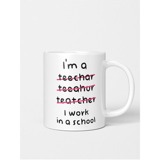Eu Sou Um Professor Que Trabalho Em Uma Escola Copo De Cerâmica Caneca De Água De Para