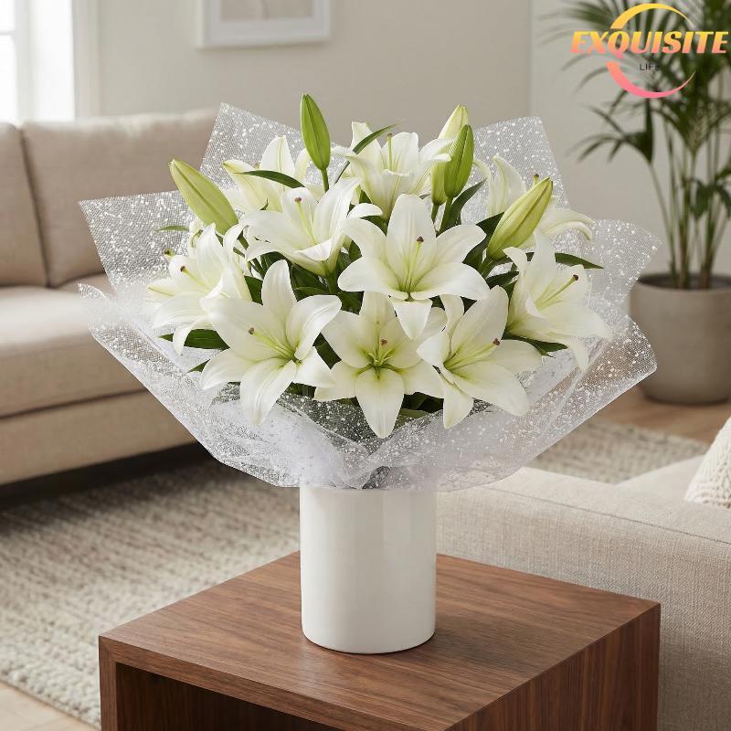 [EL-t] DIY Flor Embrulho Gaze Bouquet Paage Material Fio De Neve Para Apresentação E Decoração De Presente Romântico Nov