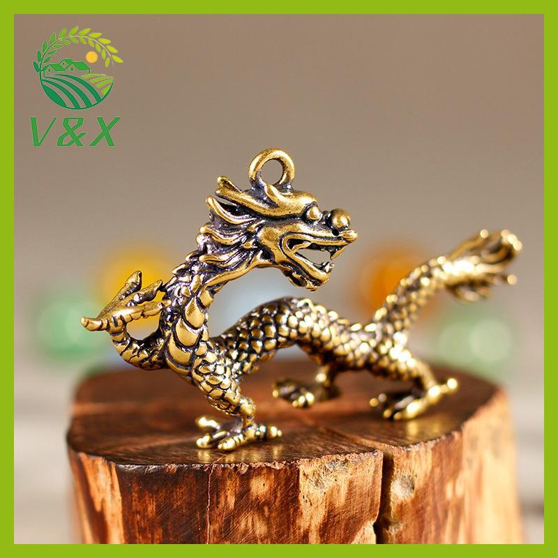 [Snowth] Estátua De Dragão Da Besta , Estatueta De Bronze , Ornamentos , Cobre Antigo , Animal Mítico , Miniatura , Deco