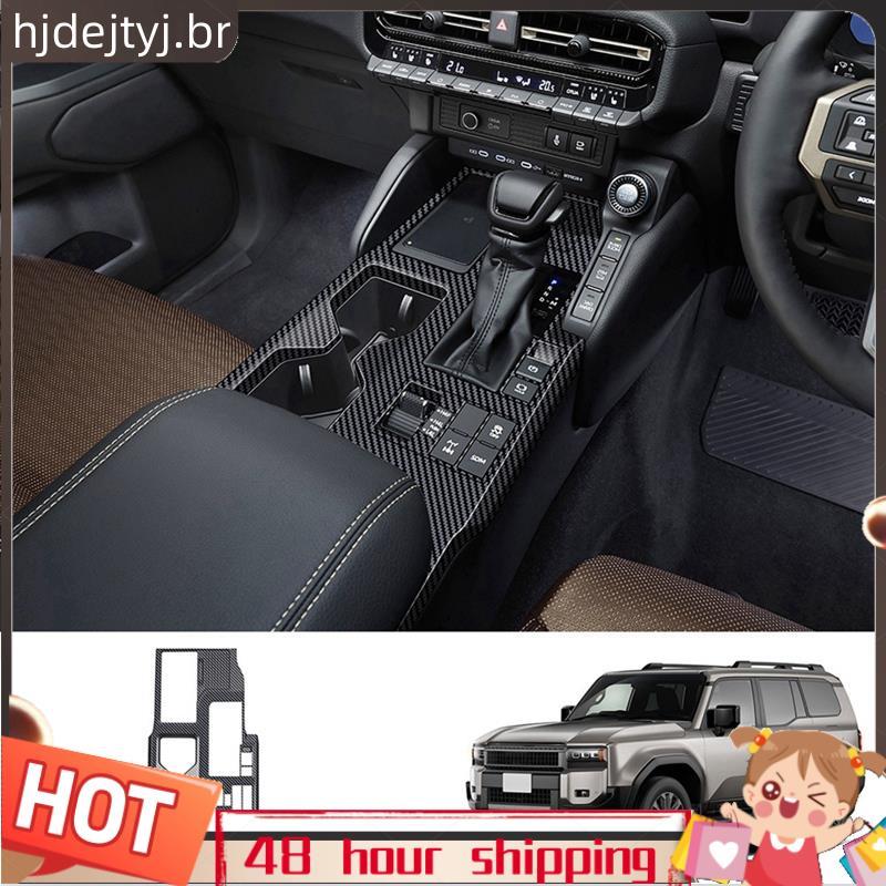Console Central Do Carro Painel De Mudança De Engrenagem Guarnição Capa Adesivos Para Prado LC250 2024 RHD Fibra Carbono