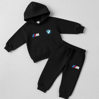 Lindo Kit Moletom Canguru Blusa de Frio + Calça Moletom Infantil Juvenil Unissex BMW Conjunto Exclusivo Resistente