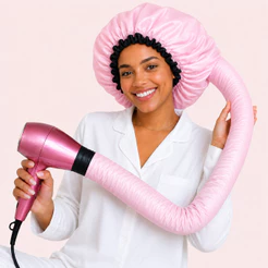 Touca Difusora de Cetim com Regulador para Secar Cabelo Toca Secadora Touca de Cetim Inverno