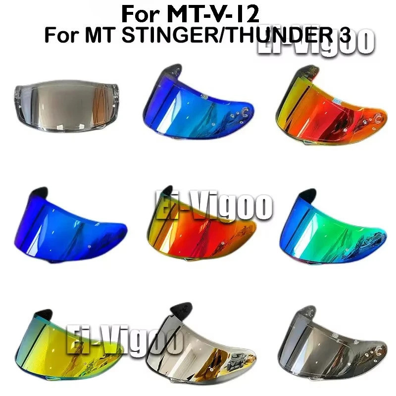 [2026NOVO] Viseira de capacete MT-V-12, para capacete MT STINGER e capacete MT THUNDER 3. Peças de reposição MT para v 4
