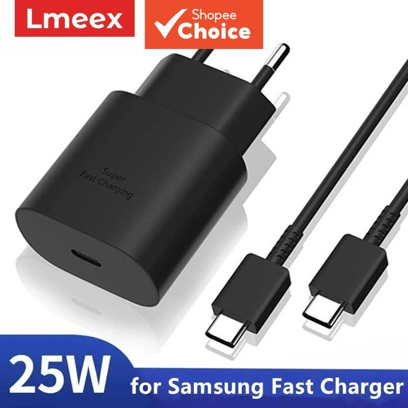 Carregador De Parede Rápido PD 25W Para Samsung Galaxy S25 26 Ultra S24 + S23 S22 Nota 20 10 Plus USB-C Tipo Cabo De Tel