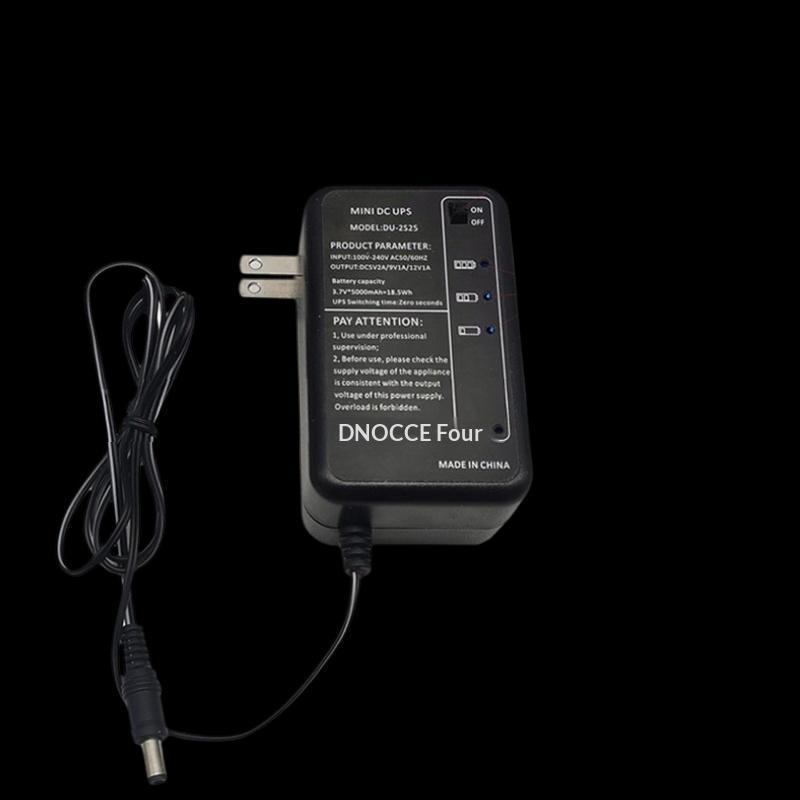 Jqbr Portátil Mini UPS AC 220V Para DC 5V 9V 12V Modem CCTV Câmera Amplificador De Roteador Wi-Fi Painel De Tira LED Plu