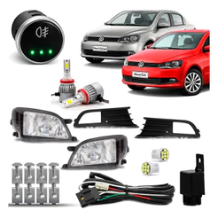 Kit Farol Neblina Gol Voyage G6 Digital 13 14 15 16 Led