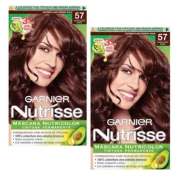 Kit 2 Tintura Creme Nutrisse Garnier Chocolate Puro 57 kit