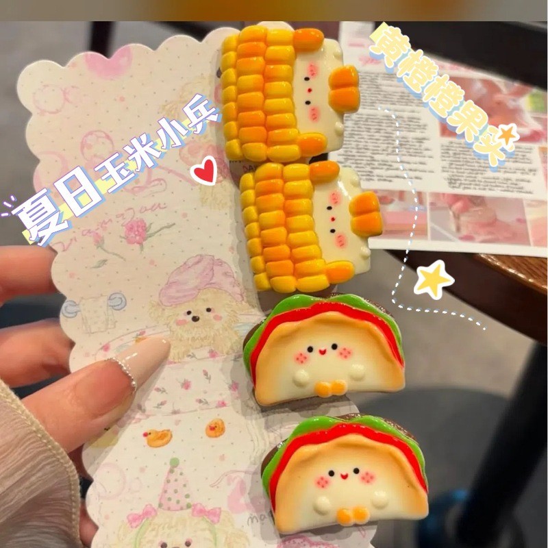 Simulação Comida Leite Pão Pato Nota Clipe ins Biscoitos Bonito Menina Foto Franja Fresco E Doce Celebridades Da Interne