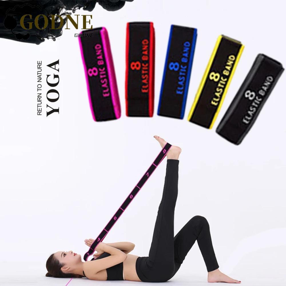 Cinto De Alongamento De Ioga GODNESSFO , Faixas De Resistência De Dança Digital De 8 Seções , Alça De Tração Com Elastic