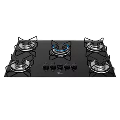 Cooktop 5 Bocas Fit Line Fischer Preto Bivolt
