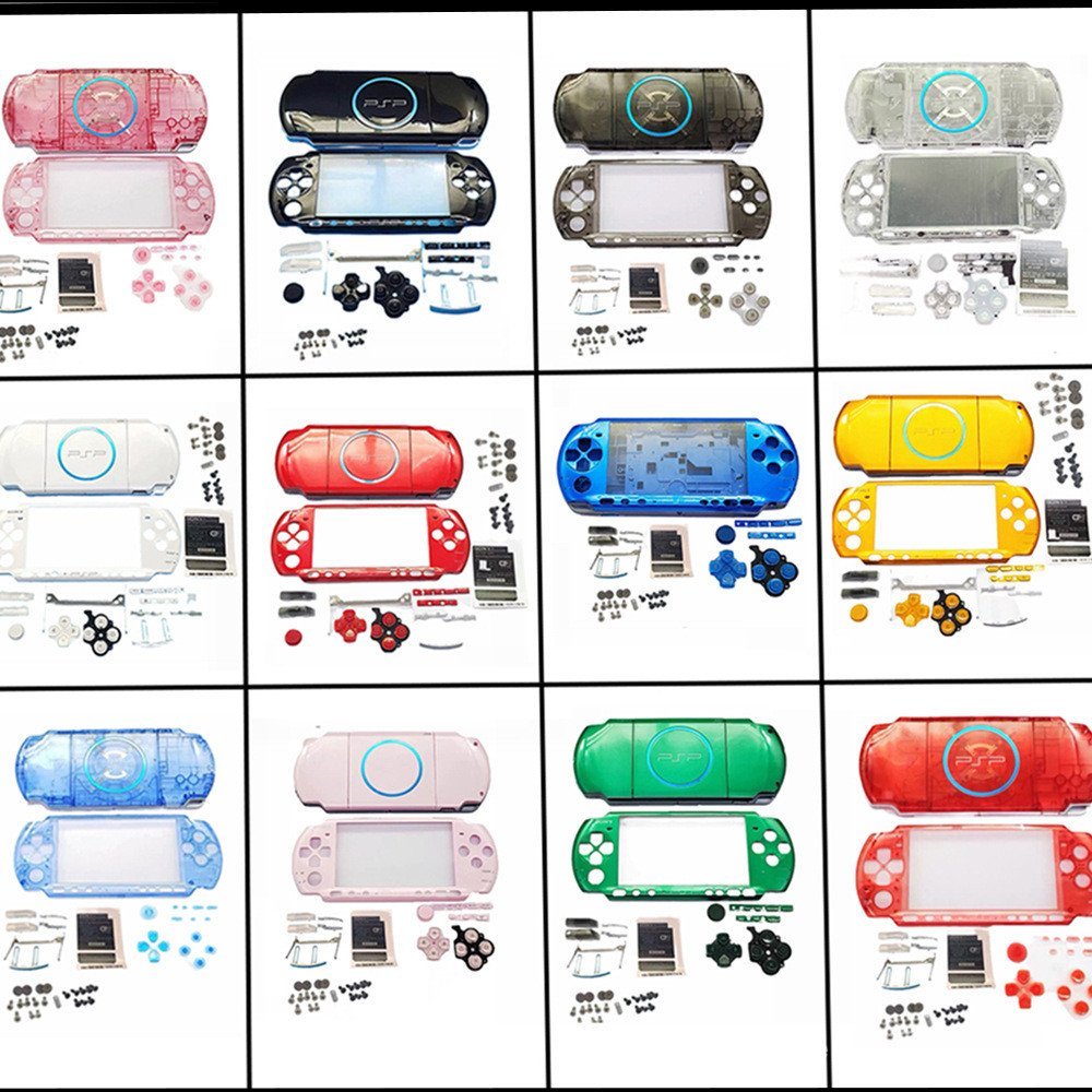 Adesivos para botões do case do PSP 3000, conjunto completo, capa frontal e traseira do PSP3000, case de substituição DI