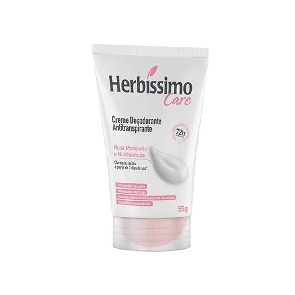 Antitranspirante Creme Herbíssimo Care Rosa Mosqueta e Niacinamida 55g