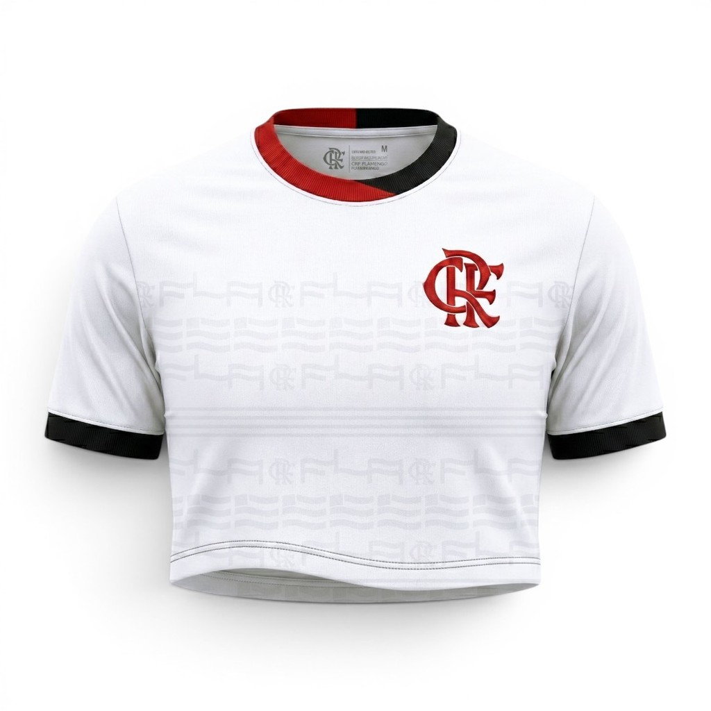 Cropped Flamengo Away Feminina Oficial Rubro-negro Betel
