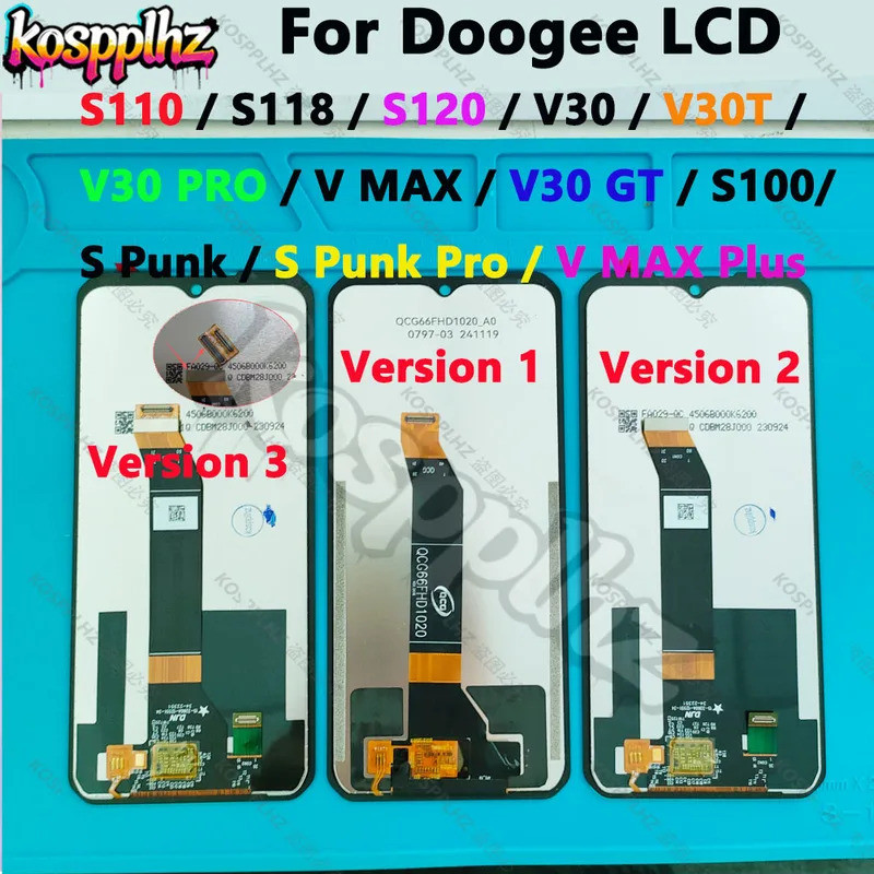 Para DOOGEE S118 V30 V30T S100 S100 Pro S110 V30 V31 GT Vmax V Max Plus S Cyber Display LCD Tela De Toque Digitador Asse