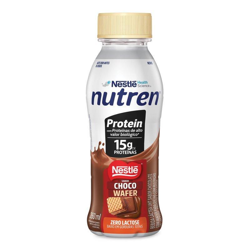 Bebida Láctea Nutren Protein Zero Lactose Choco Wafer 260ml