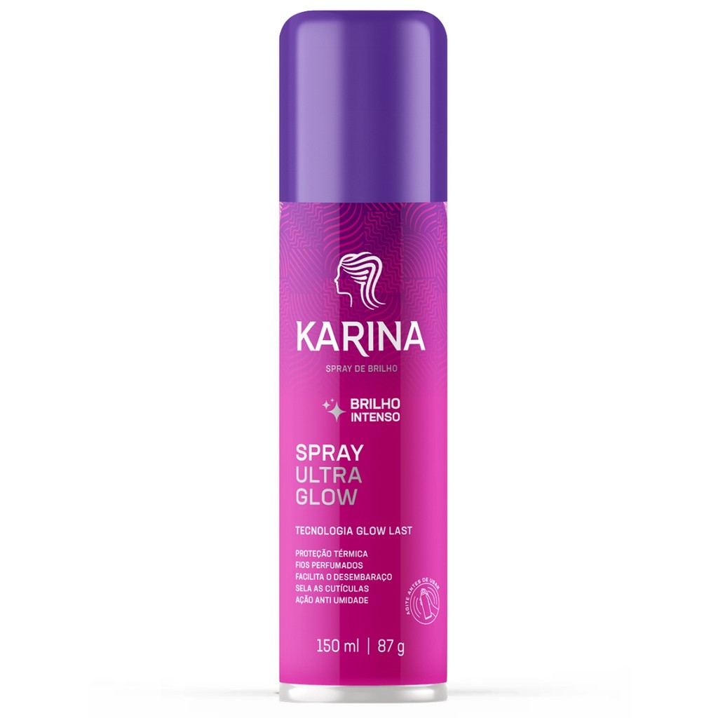 SPRAY CAPILAR ULTRA GLOW BRILHO INTENSO KARINA 150ML