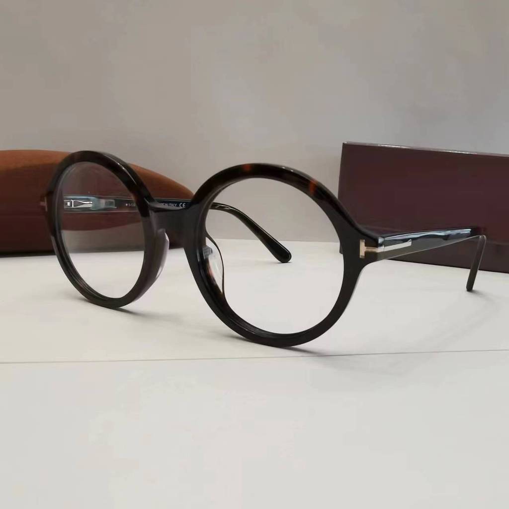 Óculos Redondos Retrô Ford para Homens e Mulheres, Armações de Óculos de Acetato Modernas, Óculos para Miopia TF5461, Óc