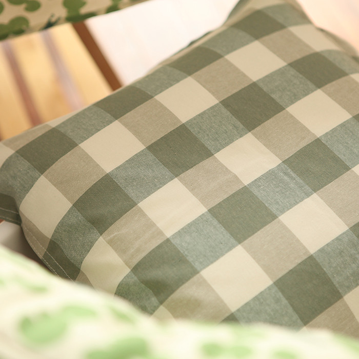 Castelo jardim recomendado estilo simples japonês fio-tingido verificado capa de almofada estilo japonês cama fronha ver