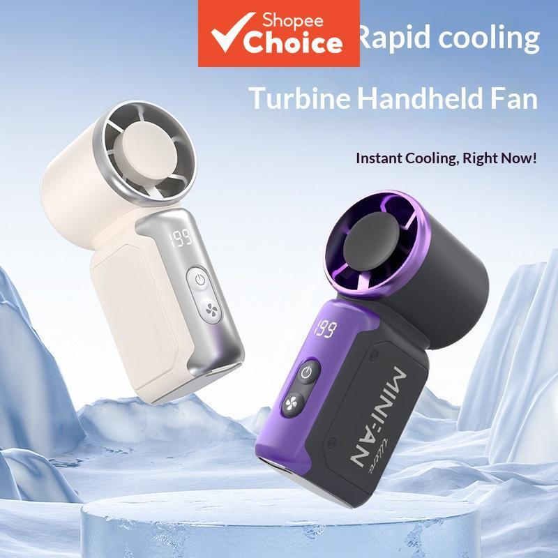 Ventilador portátil de mão mini JF157 4000mAh, turbina pessoal de 3,5 polegadas, 15.800 RPM, vento potente