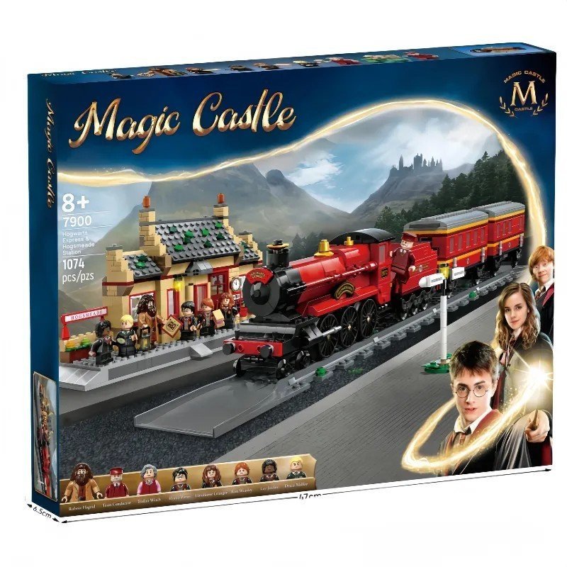 1074 Peças Compatíveis com Lego Harry Potter, Trem Expresso da Estação Hogmode, Blocos de Montar para Brincar